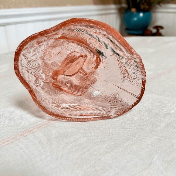 Vintage Mosser/ Westmoreland Mould Glass Standing Roaster Transparent Pink - Picture 4 of 5